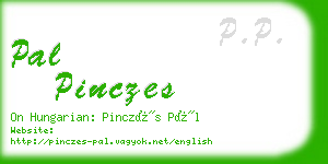 pal pinczes business card